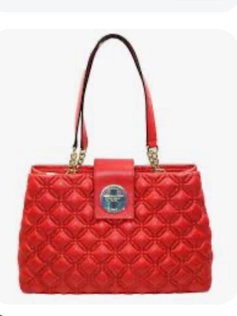 kate spade Astor Court Red Quilted Leather Shoulder Bag